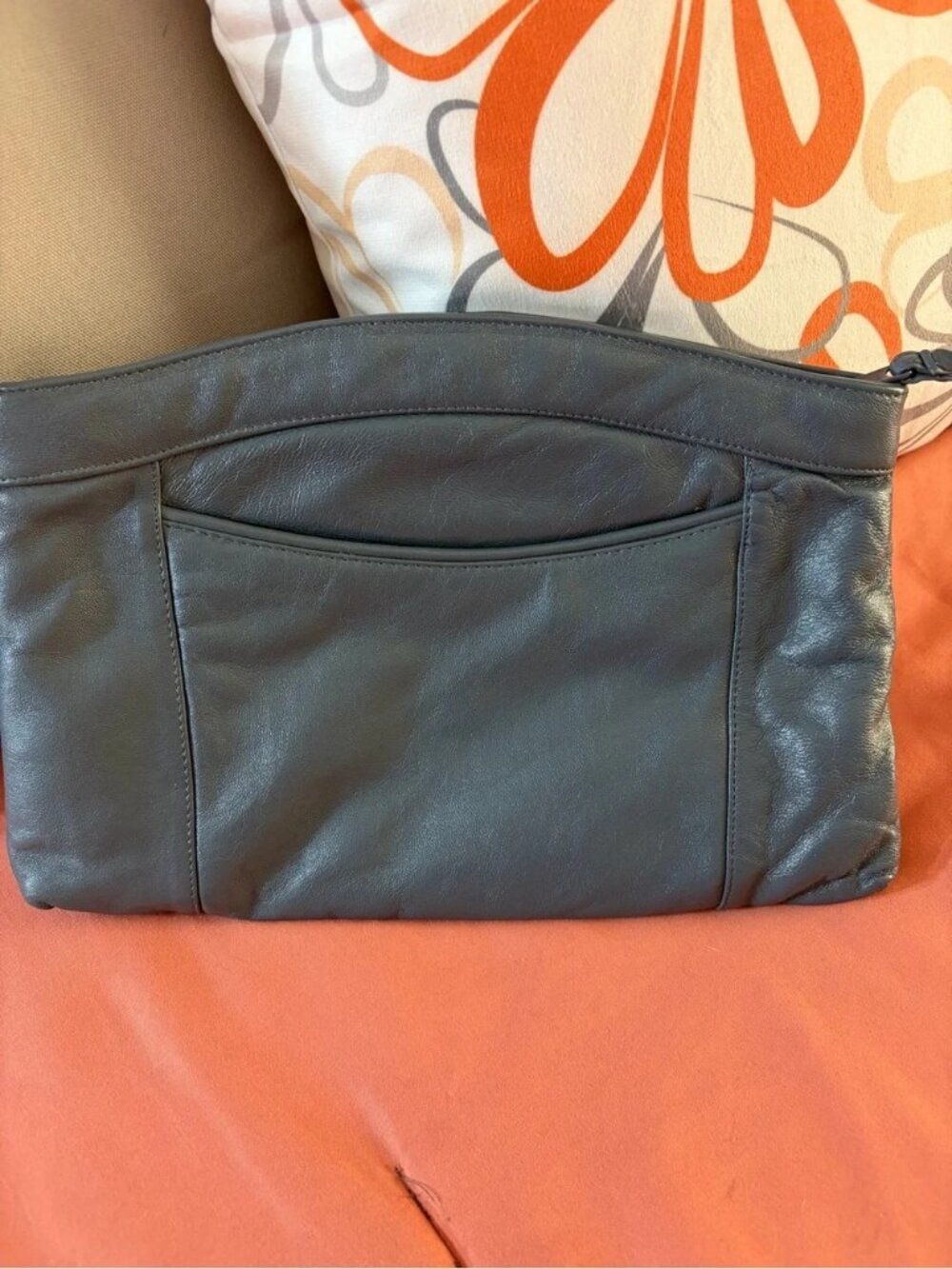 Classic Women's Clutch in Charcoal Gray